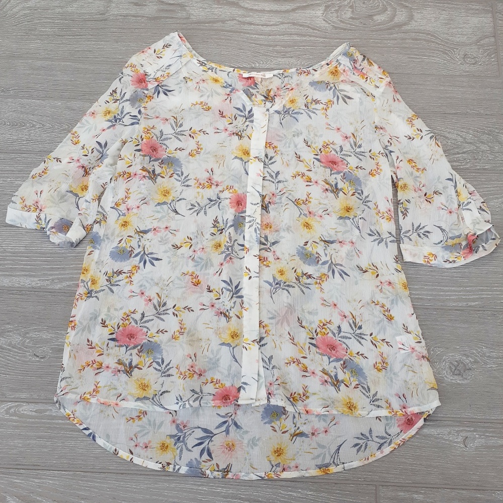 3/$20 Skies are Blue women's short sleeve blouse M